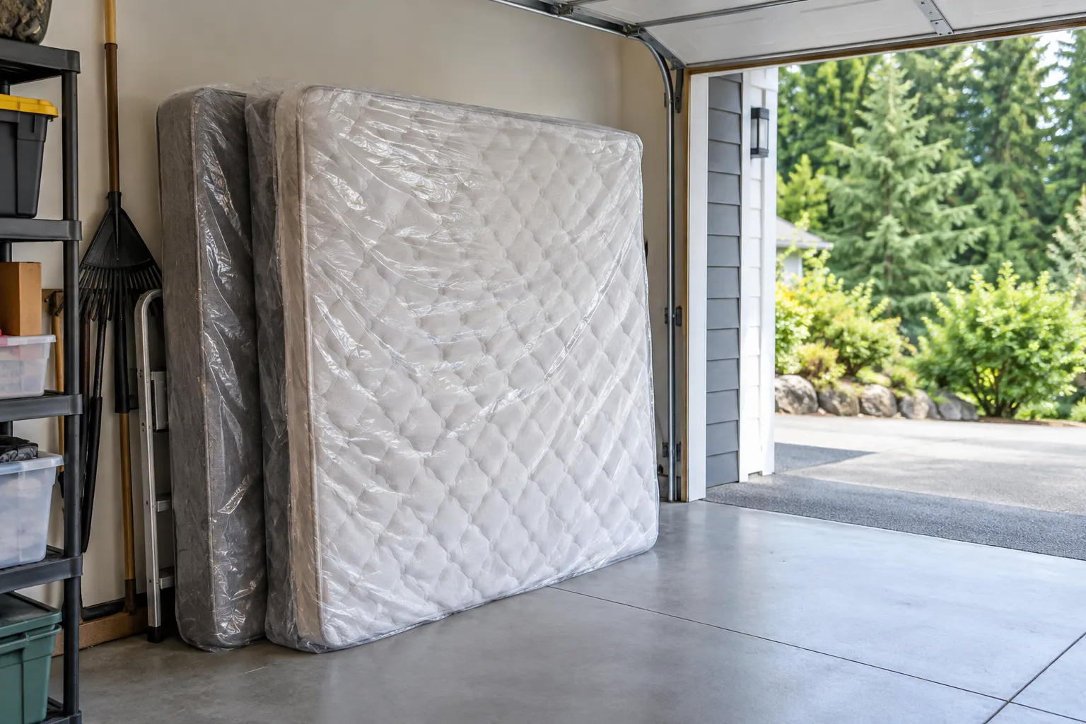 Planning for Preparing a Mattress for Pickup in Wet Weather